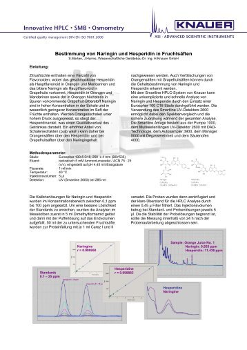 Bestimmung von Naringin und Hesperidin in FruchtsÃƒÂ¤ften