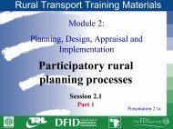 Rural Transport Training Materials CD-ROM. Module 2 - World Bank