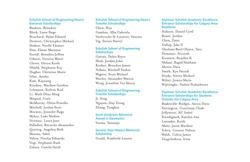 EVOLUTION OF ENGINEERING student excellence awards