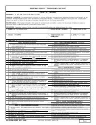 DD Form 1797, Personal Property Counseling Checklist, September ...