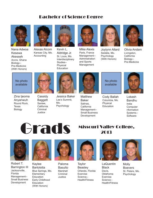 Graduates 2013 - Missouri Valley College