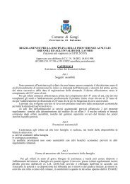 regolamento per la disciplina delle provvidenze ... - Comune di Gangi