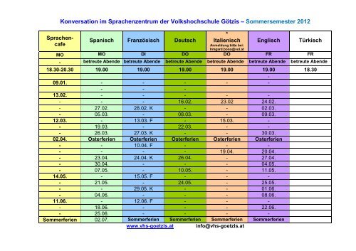 ANGEBOT-TERMINE Sprachenzentrum SS12.ALLE