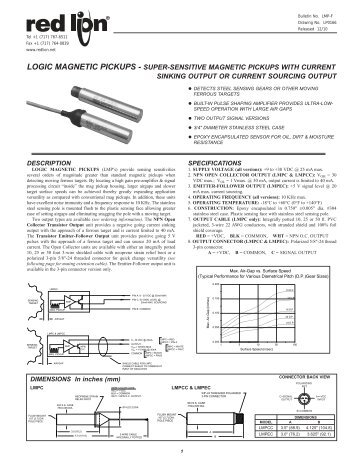 LMPC Data Sheet/Manual PDF - Red Lion Controls