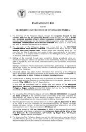 invitation to bid proposed construction of up baguio canteen