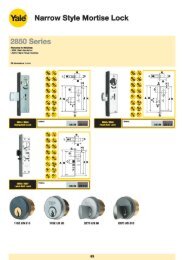 Yale Narrow Style Mortise Lock 2850 series - ASSA ABLOY