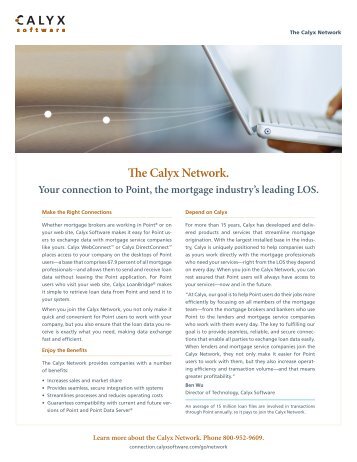 The Calyx Network. - Calyx Connection - Calyx Software