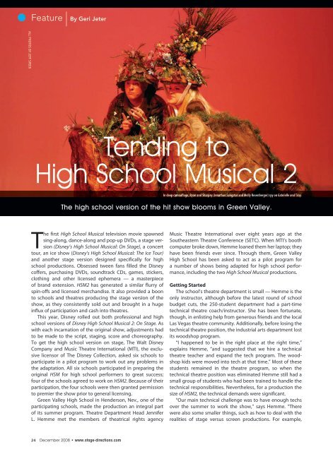 Download a PDF - Stage Directions Magazine