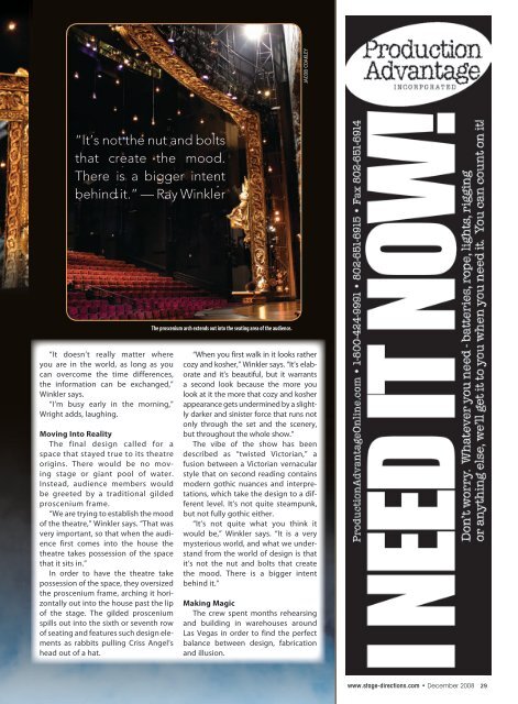 Download a PDF - Stage Directions Magazine