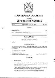 GOVERNMENT GAZETTE REPUBLIC OF NAMIBIA - saflii