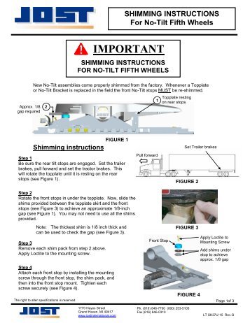 Shimming Instructions - JOST International