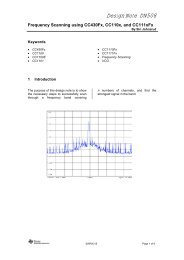 DN508 -- Frequency Scanning using CC430Fx ... - Texas Instruments