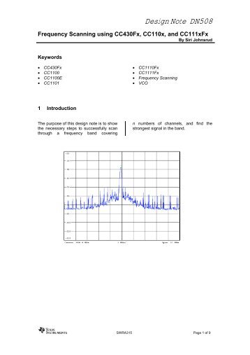 DN508 -- Frequency Scanning using CC430Fx ... - Texas Instruments