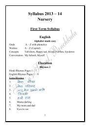 Syllabus 2013 â 14 Nursery