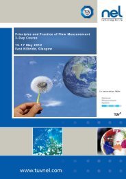 Principles and Practice of Flow Measurement 3-Day ... - TUV NEL