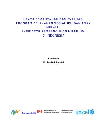 upaya pemantauan dan evaluasi program pelayanan sosial ibu