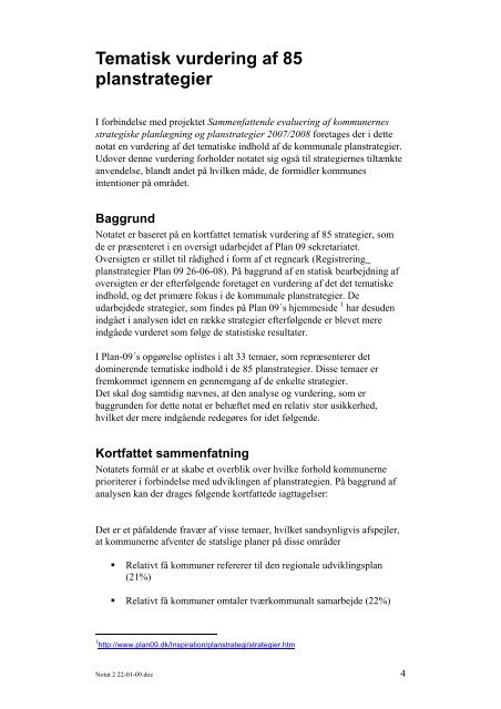 Evaluering af planstrategier