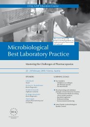 Microbiological Best Laboratory Practice - European Compliance ...