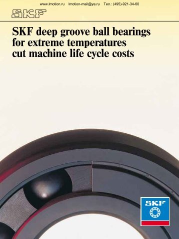 SKF deep groove ball bearings for extreme temperatures cut ...