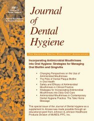 Journal of Dental Hygiene supplement on anti-microbial mouth rinses