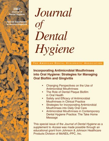 Journal of Dental Hygiene supplement on anti-microbial mouth rinses