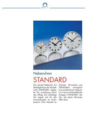 STANDARD - MOBATIME Swiss Time Systems