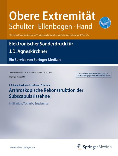 Elektronischer Sonderdruck für Ein Service von Springer Medizin ...