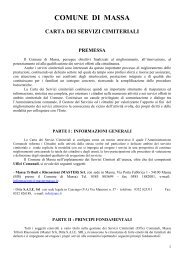 CARTA SERVIZI CIMITERIALI - Comune di Massa