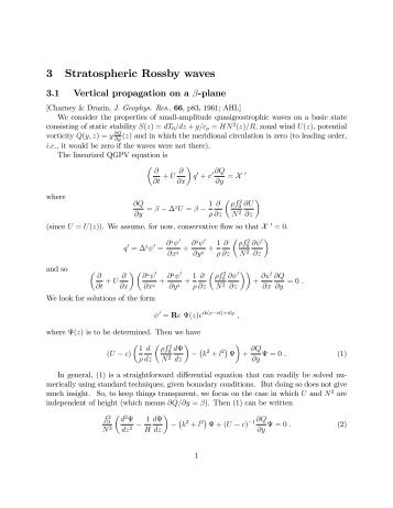 3 Stratospheric Rossby waves - MIT