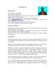 1 Curriculum Vitae Dados pessoais Nome: Mirasse, Jone JanuÃ¡rio ...