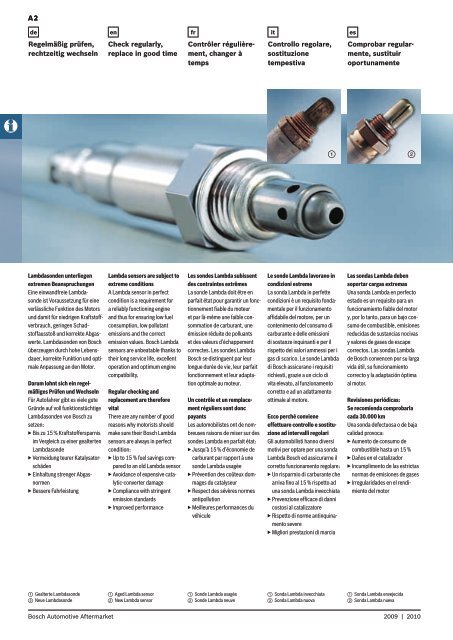 2009 | 2010 Lambdasonden Lambda oxygen sensors Sondes Ã  ...
