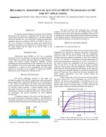 Reliability Assessment of AlGaN/GaN HEMT ... - RF Micro Devices