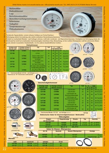 Drehzahlmesser - MÃ¶rth Marine Austria