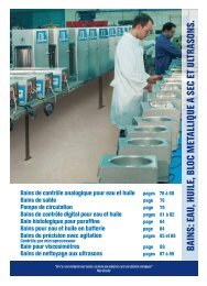 BAINS: EAU, HUILE, BLOC METALLIQUE A SEC ET ULTRASONS.