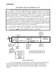 The Prophetic Time-Line of Matthew 24 & 25 - NetBibleStudy.com