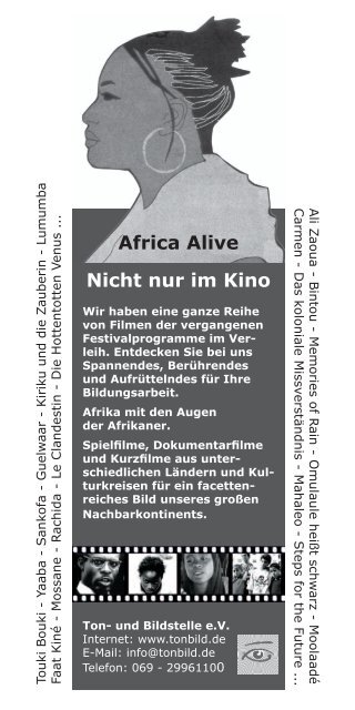 Programmheft Africa Alive 2008 (PDF) - Africa Alive Festival