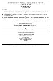 FORM 20-F/A Brookfield Property Partners L.P. - Brookfield Asset ...