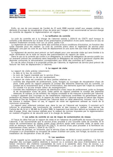 Circulaire du 9 novembre 2009 - Bulletin Officiel