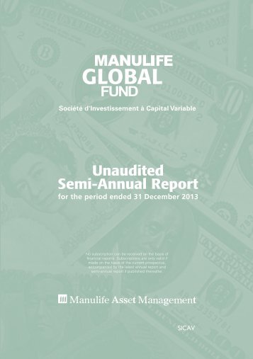 Unaudited Semi-Annual Report - Manulife