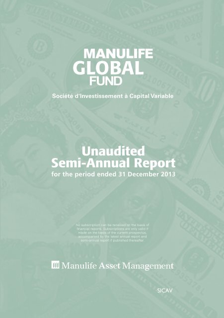 Unaudited Semi-Annual Report - Manulife