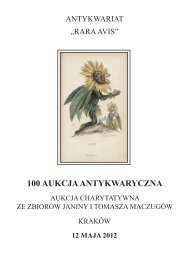 12 maja 2012 100 aukcja antykwaryczna - Rara Avis