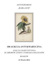 25 lutego 2012 98 aukcja antykwaryczna - Rara Avis