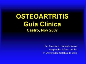 Osteoartritis: GuÃ­a ClÃ­nica