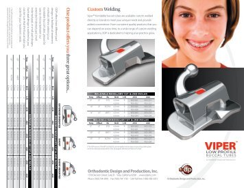 Viper Buccal Tubes - Orthodontic Design & Production, Inc.