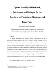 Optimal use of Hybrid feedstock, Switchgrass and Shale gas, for the ...