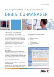 ORBIS ICU-MANAGER - Agfa HealthCare