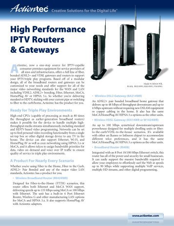 High Performance IPTV Routers & Gateways