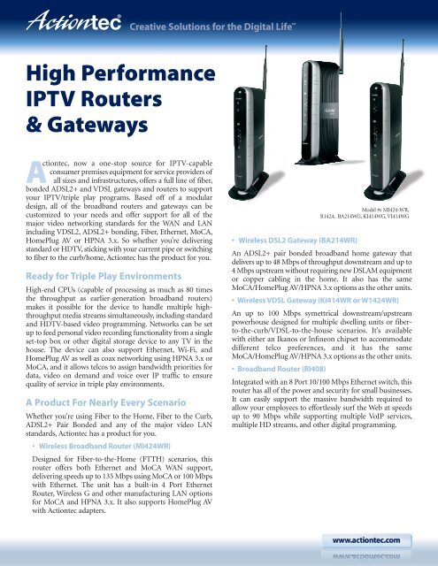 High Performance IPTV Routers &amp; Gateways