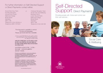 Self Directed Support - Direct Payments - Aberdeen City Council