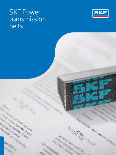 SKF Power Transmission Belts Catalogue - Waikato Bearings